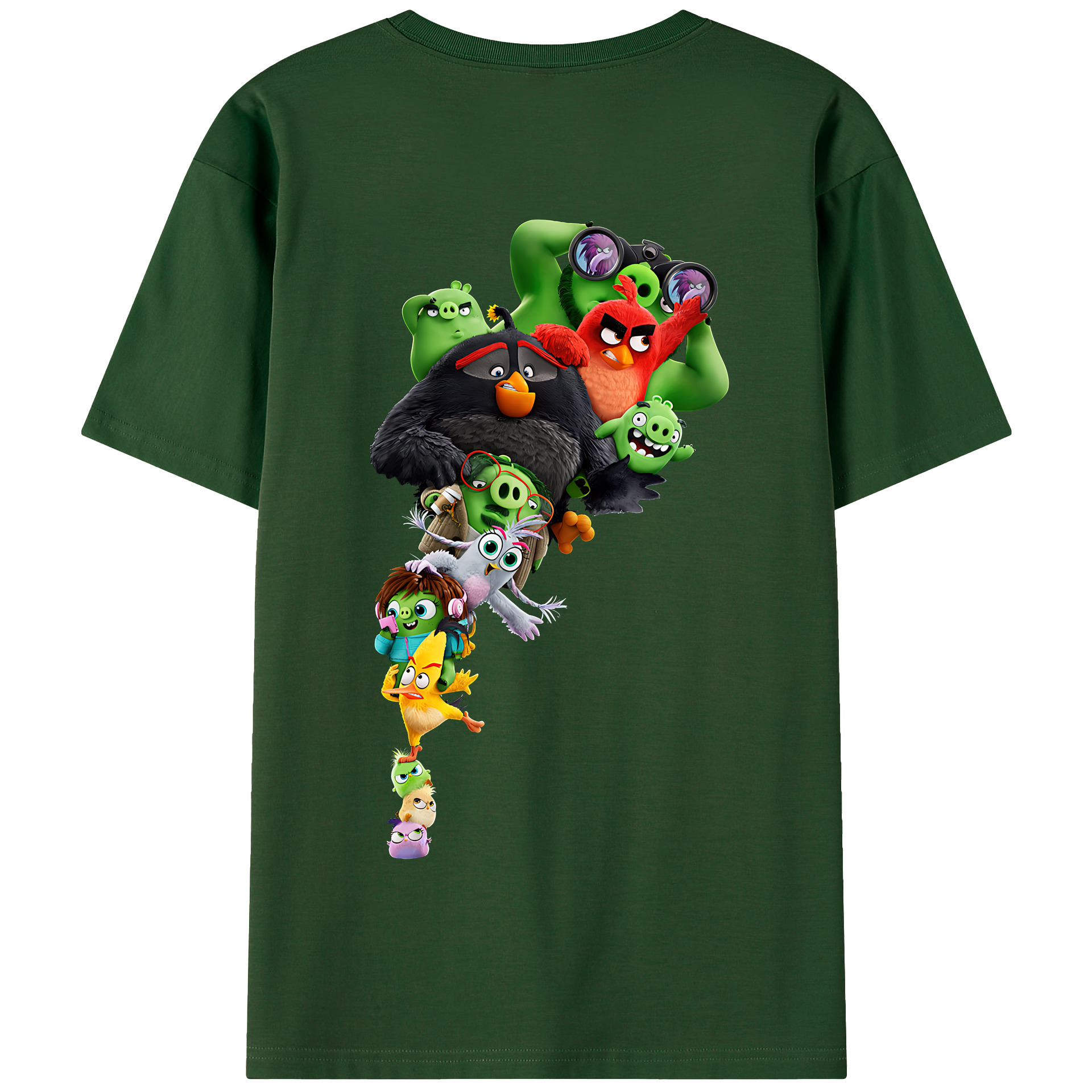 （画像用） Angry Birds アングリーバード 綿100％半袖Tシャツ（背面プリント）